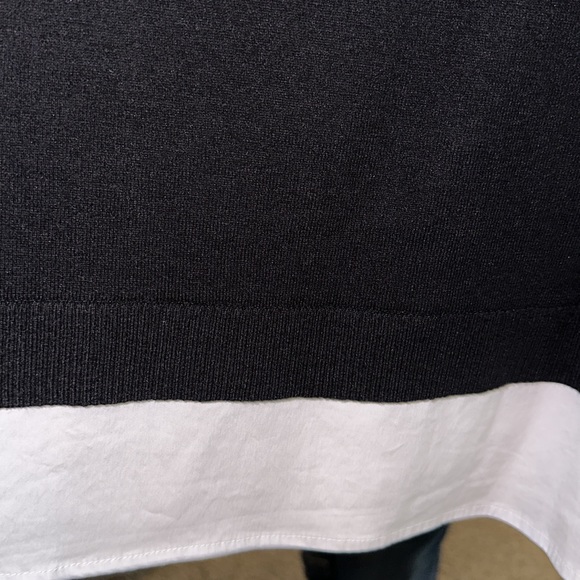 🩷 Like new! Chicos Heart Print Built-In Shirt sweater Size L. - Picture 10 of 11